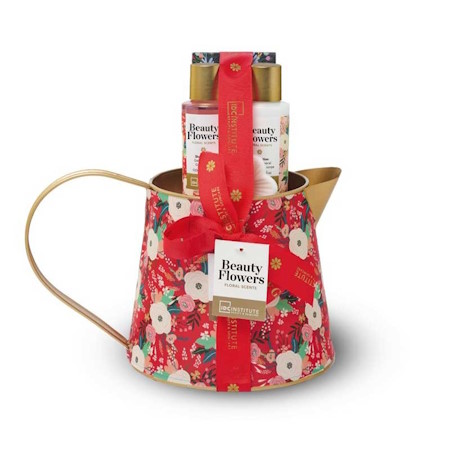 IDC Beauty Flowers Watercan Gift Set – 100ml Shower Gel, 100ml Body Lotion, 150g Bath Salts & 22gr Soap