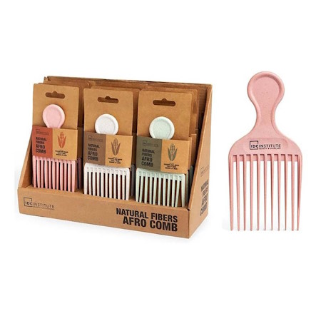 IDC Natural Fibers Afro Comb – Hair Comb 100% Recyclable Green