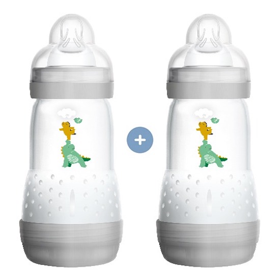 Set Of 2 Baby Bottles Easy Start ™ Anti-Colic 260ml – Gray