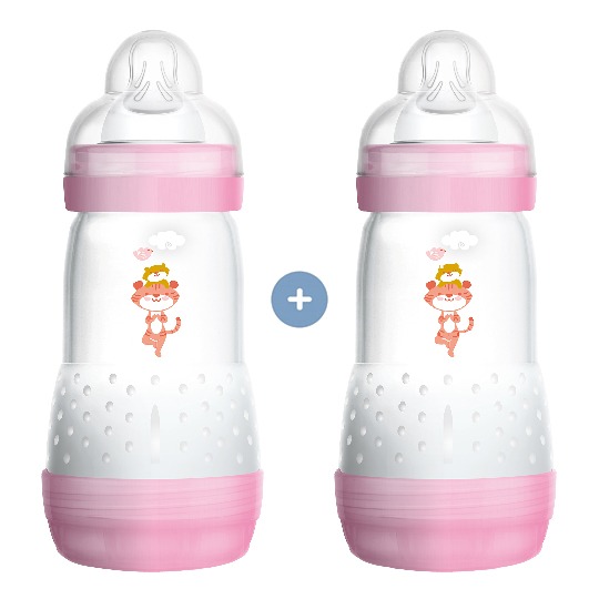 Set Of 2 Baby Bottles Easy Start ™ Anti-Colic 260ml – Pink